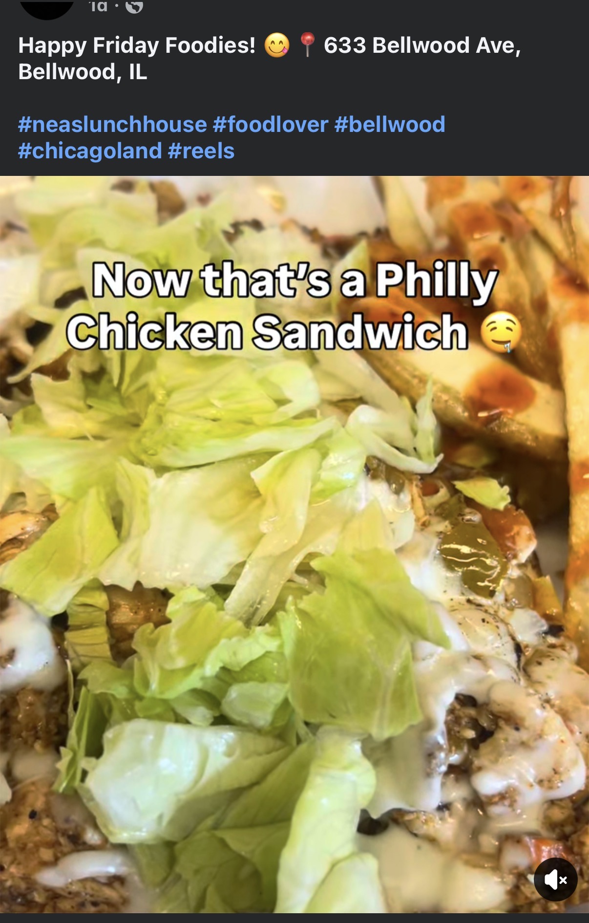 Philly chicken sandwich with lettuce